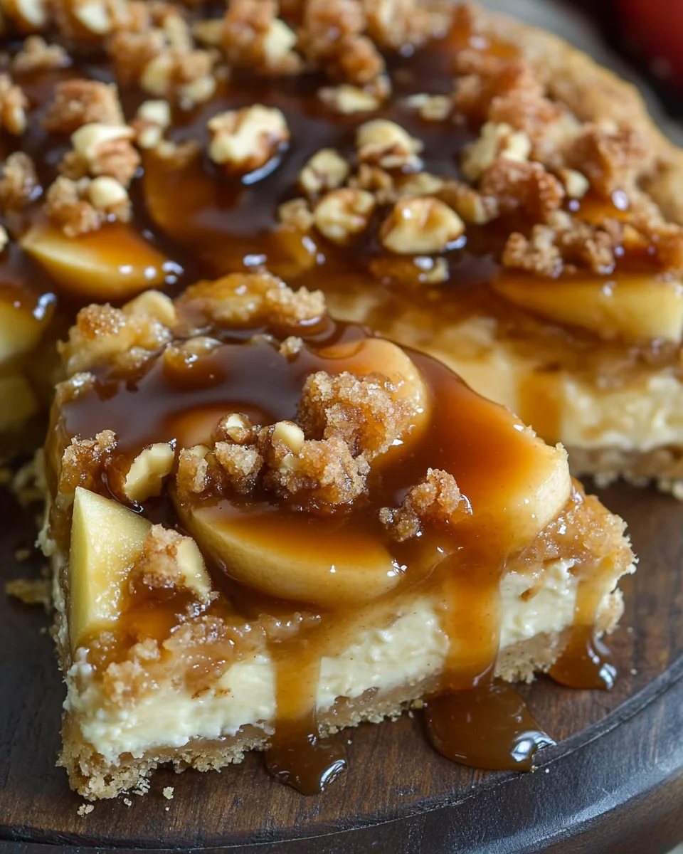 Apfel-Cheesecake mit Walnuss-Streuseln und Karamellsauce 27 Apfel-Cheesecake