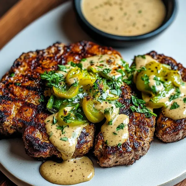 Blumenkohlsteak mit Pfefferrahmsauce