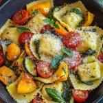 Bunte Ravioli-Gem&uuml;se-Pfanne