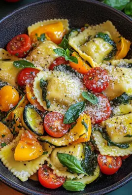 Bunte Ravioli-Gemüse-Pfanne