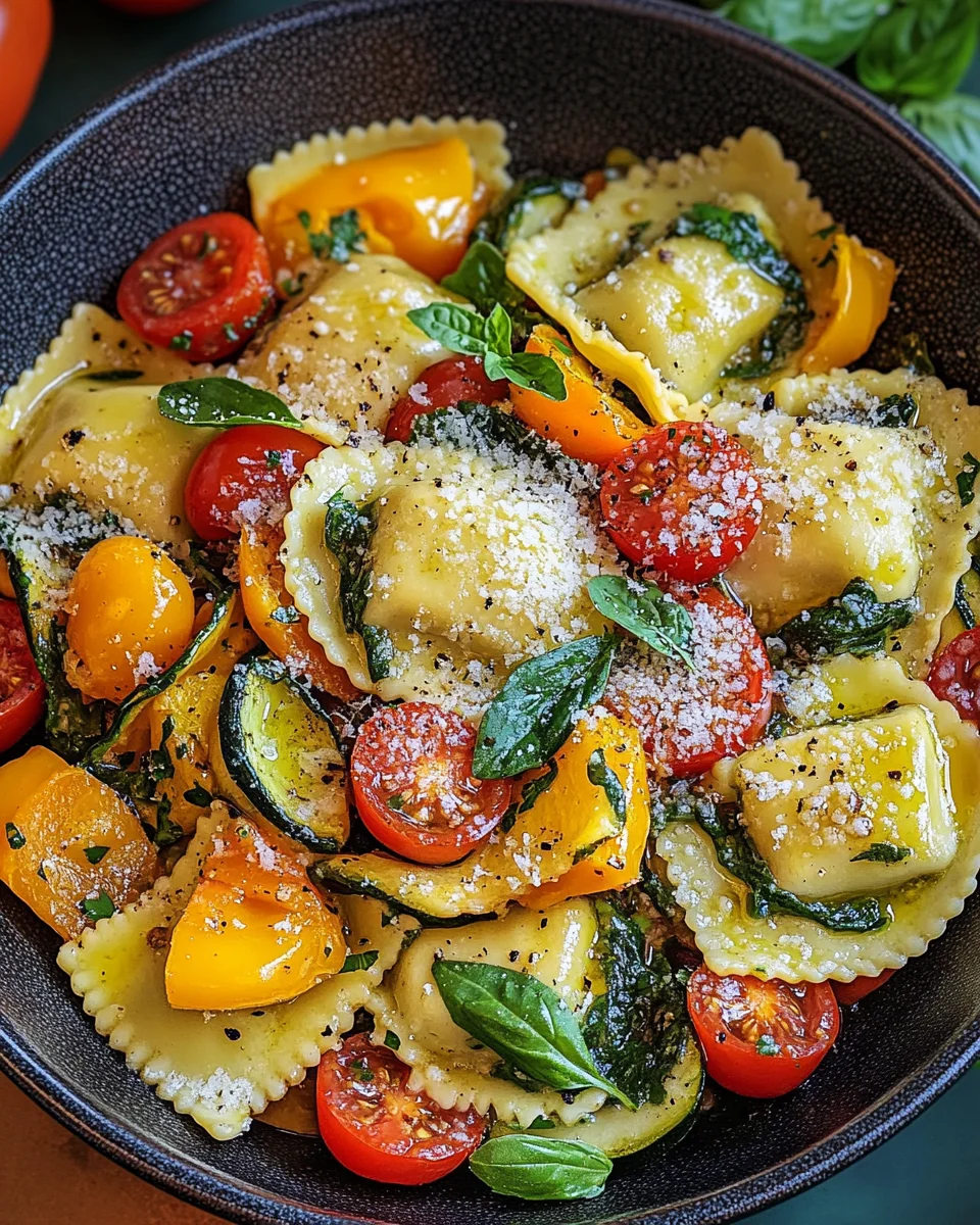 Bunte Ravioli-Gem&uuml;se-Pfanne