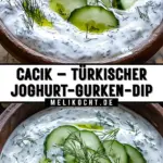 Cacık – Türkischer Joghurt-Gurken-Dip 19 Pinterest Hidden Image