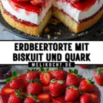 Erdbeertorte mit Biskuit und Quark 26 Pinterest Hidden Image