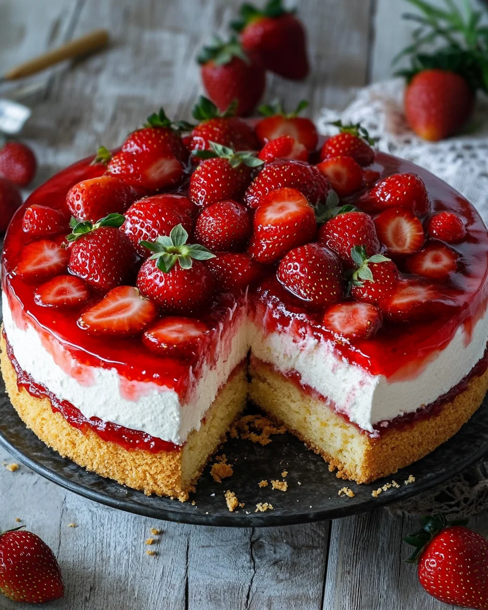 Erdbeertorte mit Biskuit und Quark 29 Erdbeertorte mit Biskuit und Quark