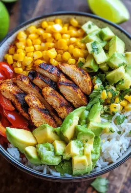 Fajita-Huhn-Burrito-Schüssel