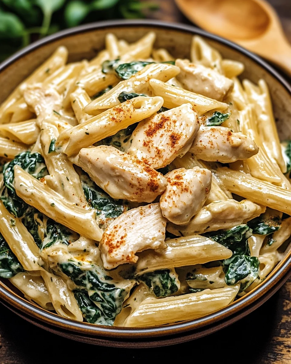 Frischkäse Spinat Hähnchen Pasta 20 Frischkäse