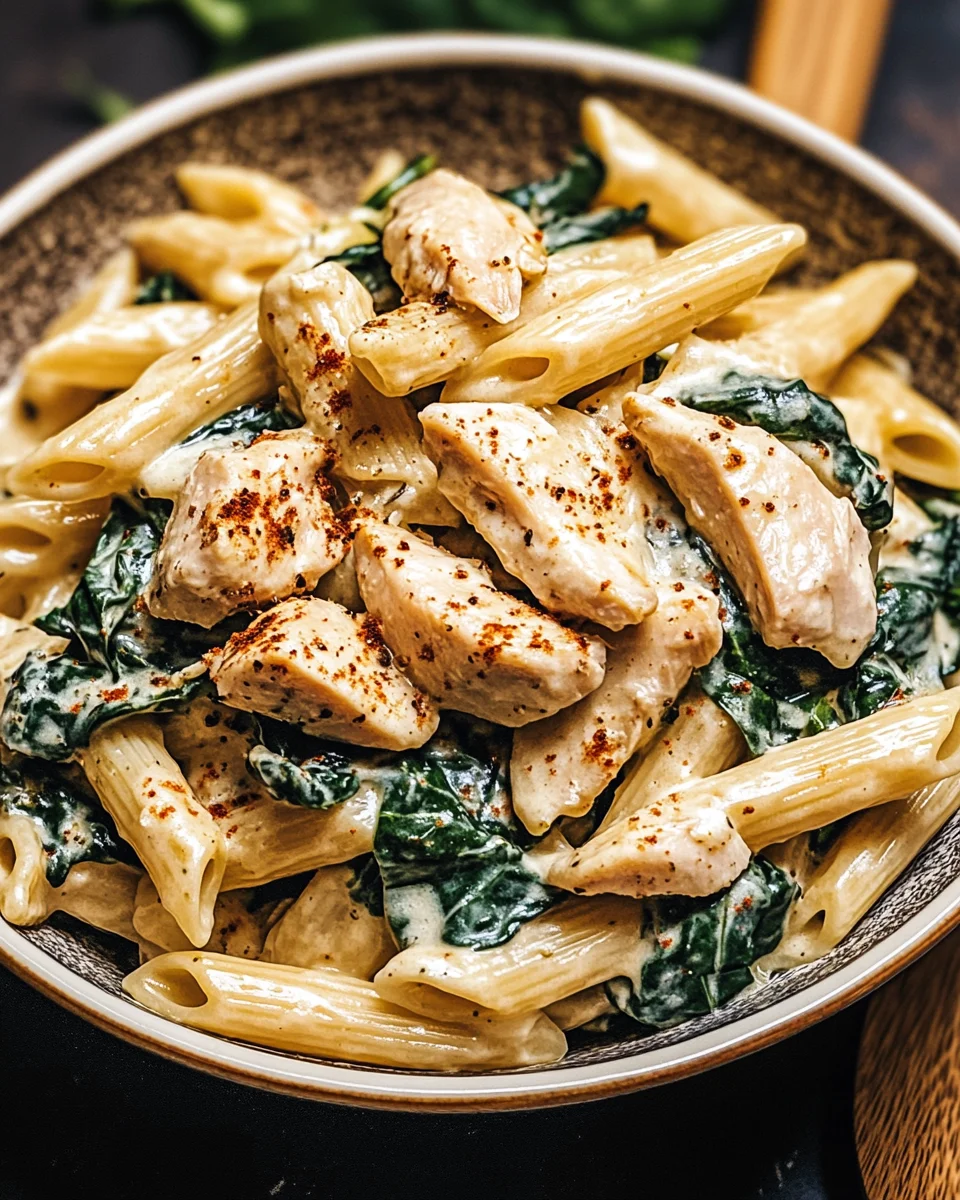 Frischkäse Spinat Hähnchen Pasta 22 Frischkäse Spinat Hähnchen Pasta