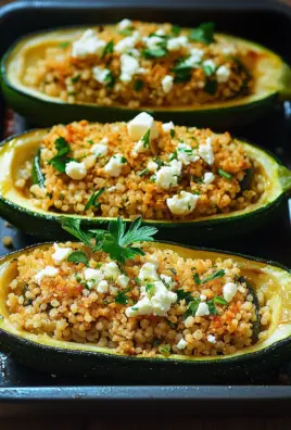 Gefüllte Zucchinis mit Couscous und Feta