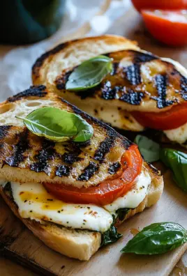 Gegrilltes Mozzarella-Sandwich