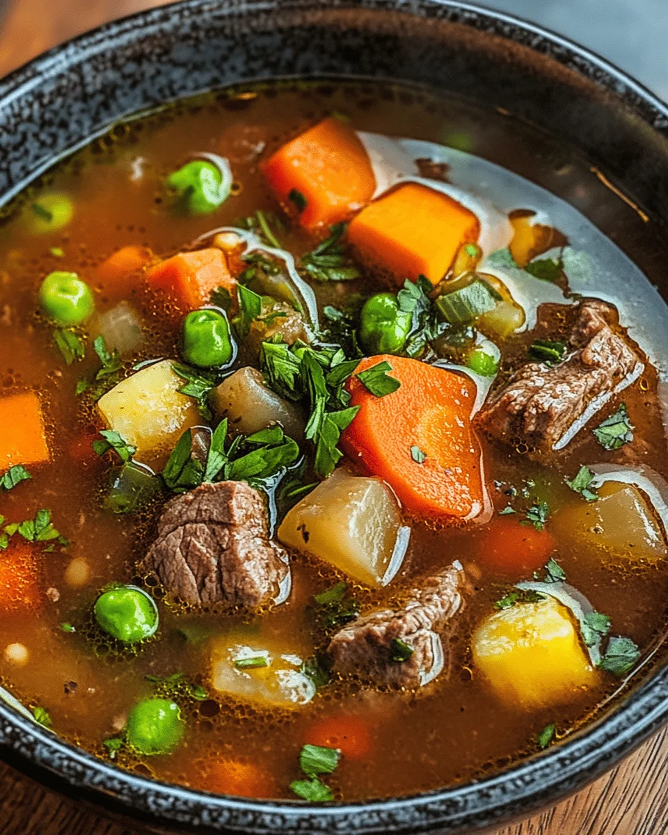 Gemüse Rindfleisch Suppe 24 Gemüse