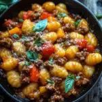 Gnocchi Pfanne mit Hackfleisch und Paprika