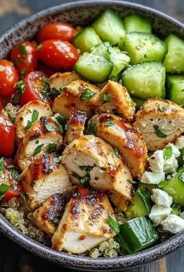 Griechische Hähnchen-Bowl