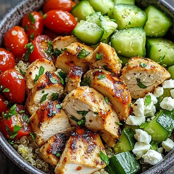 Griechische Hähnchen-Bowl