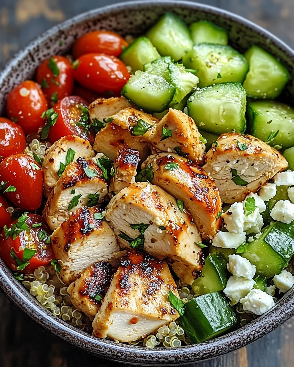 Griechische H&auml;hnchen-Bowl