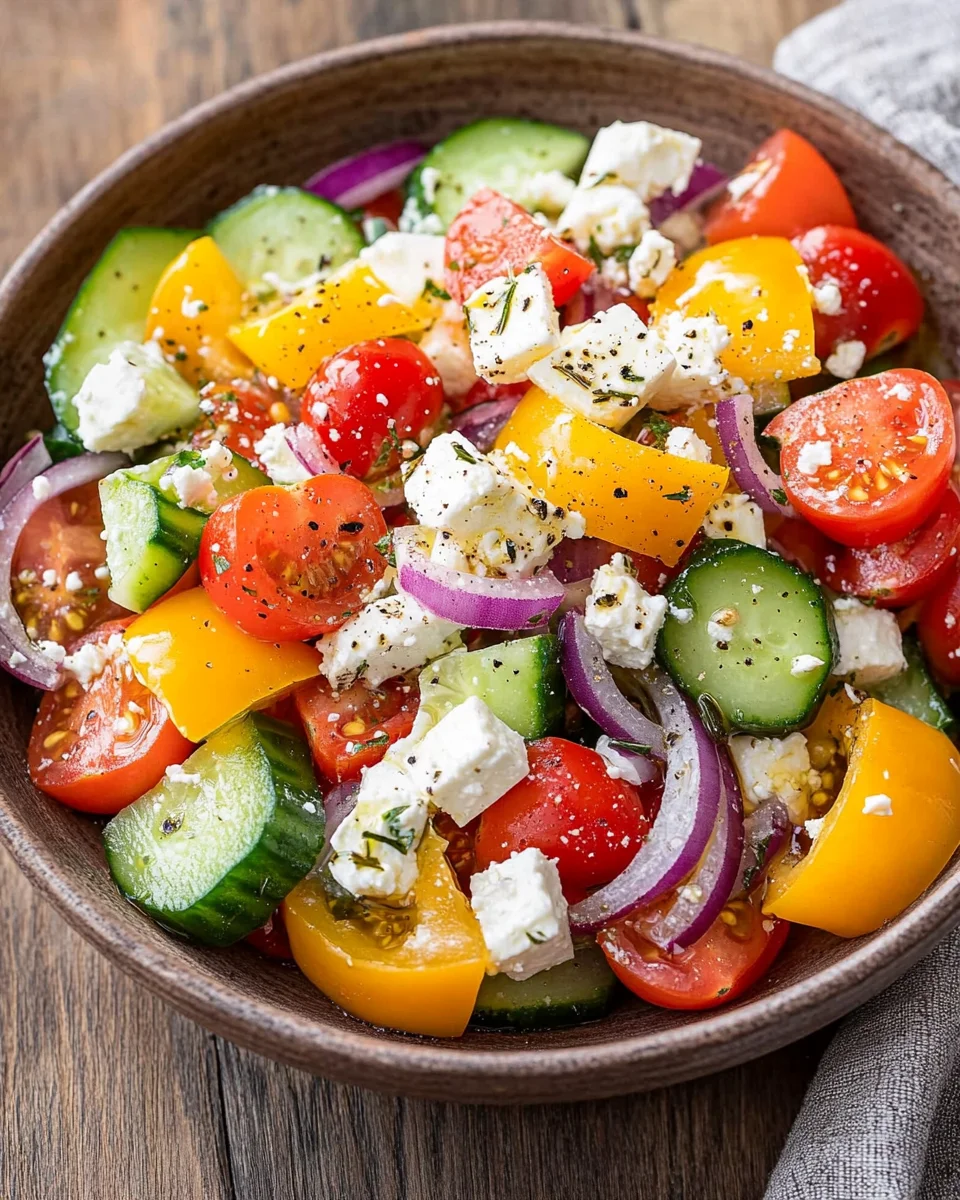 Griechischer Bauernsalat (einfaches Salat Rezept) 18 Griechischer
