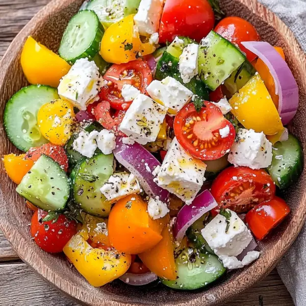 Griechischer Bauernsalat (einfaches Salat Rezept)