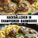 Hackbällchen in Champignon-Rahmsoße 16 Pinterest Hidden Image