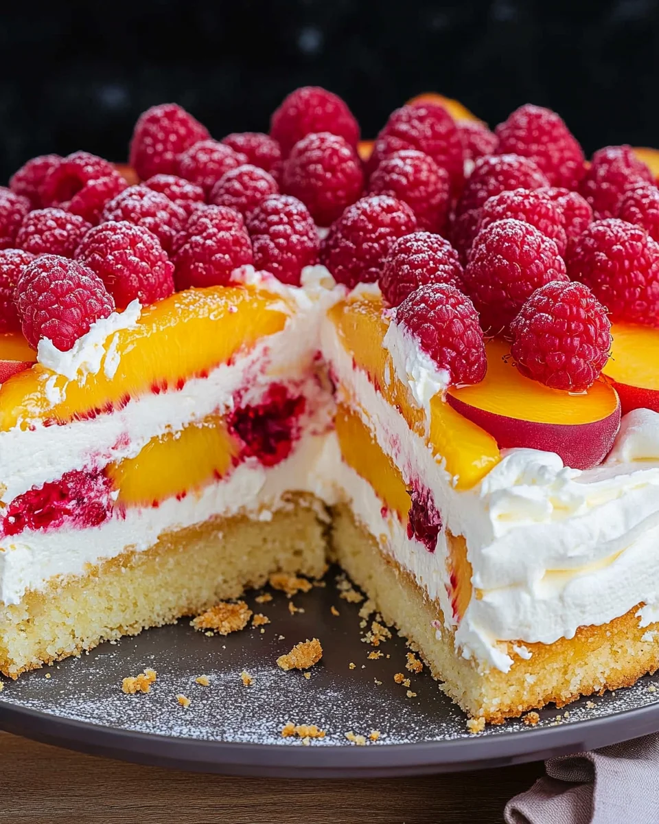 Himbeer-Pfirsich-Torte 18 Himbeer-Pfirsich-Torte