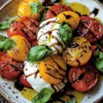 Italienischer Burrata-Caprese-Salat aus Heirloom-Tomaten