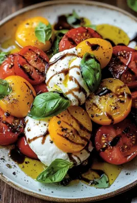 Italienischer Burrata-Caprese-Salat aus Heirloom-Tomaten 21 Italienischer Burrata-Caprese-Salat aus Heirloom-Tomaten
