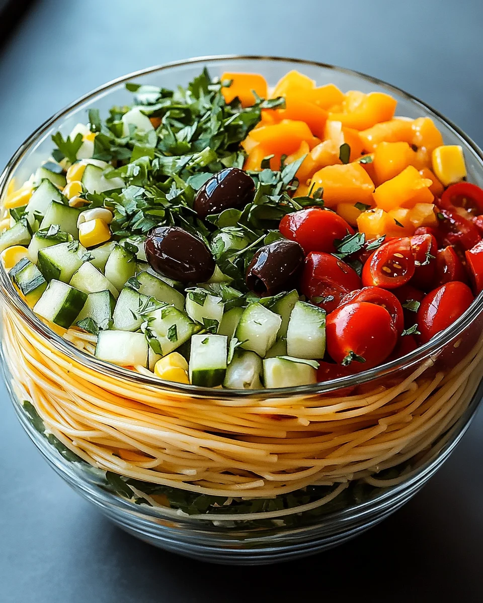 Italienischer Spaghetti-Schichtsalat 18 Italienischer