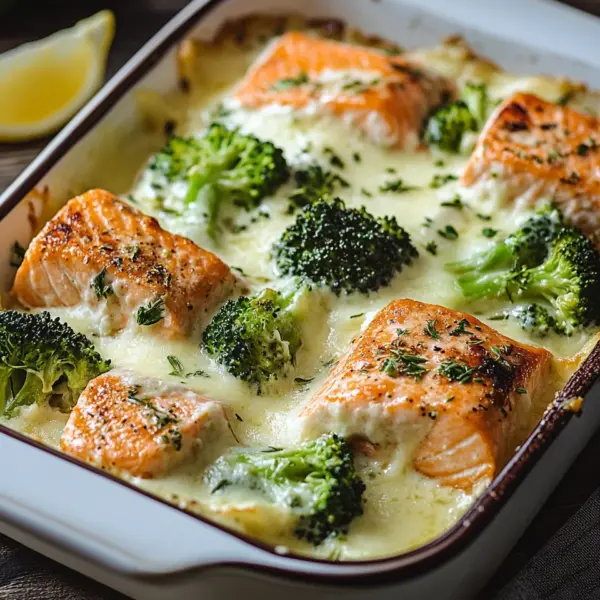 Lachs-Brokkoli-Gratin
