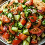 Libanesischer Tomaten Pita Salat