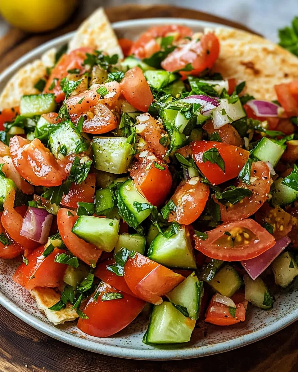 Libanesischer Tomaten Pita Salat 26 Libanesischer Tomaten Pita Salat