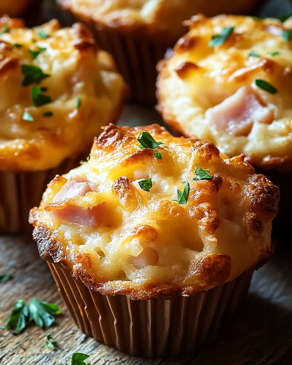 Muffins mit Putenschinken und Käse