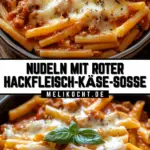 Nudeln mit roter Hackfleisch-Käse-Soße 22 Pinterest Hidden Image