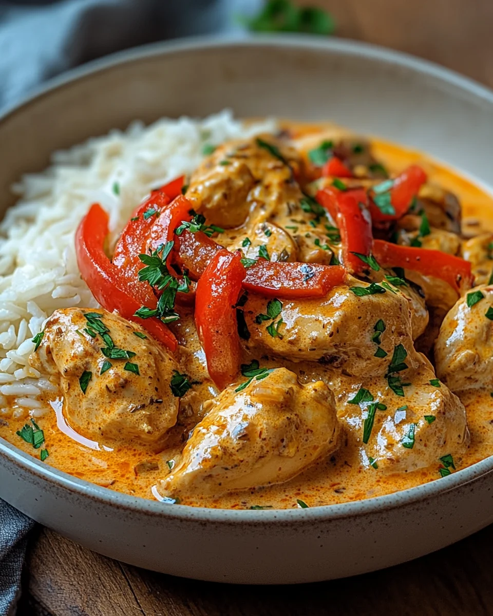 Paprika-Sahne-Hähnchen 22 Paprika-Sahne-Hähnchen