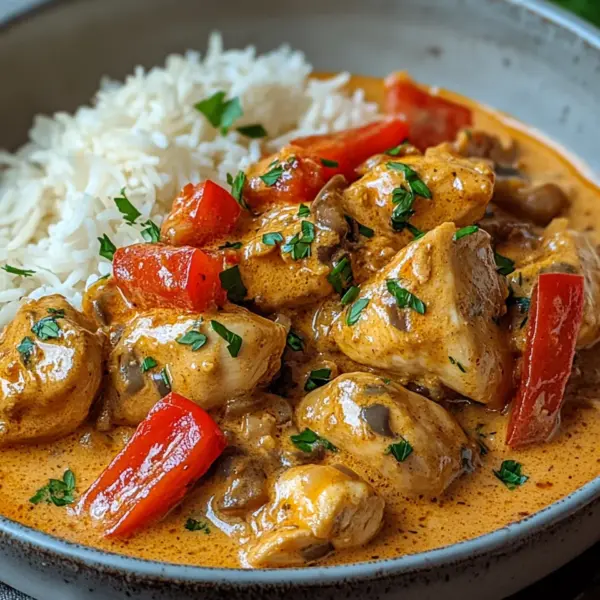 Paprika-Sahne-Hähnchen