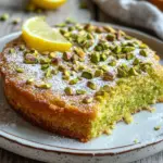 Pistazienkuchen mit Zitrone und Mandeln