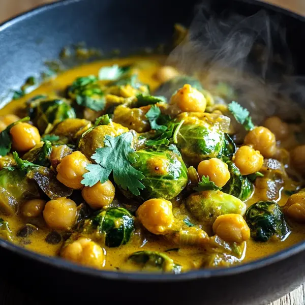 Rosenkohl-Curry mit Kichererbsen