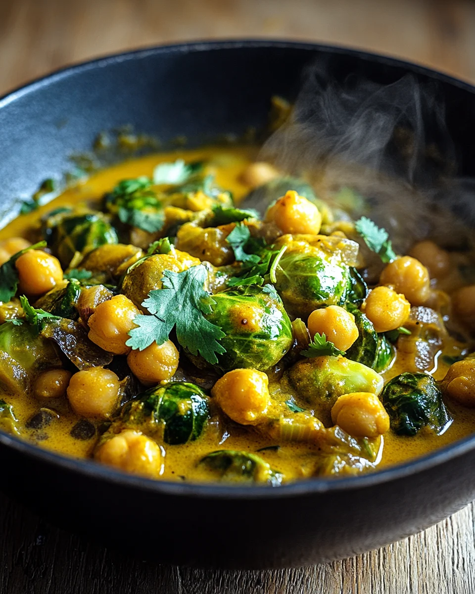 Rosenkohl-Curry mit Kichererbsen
