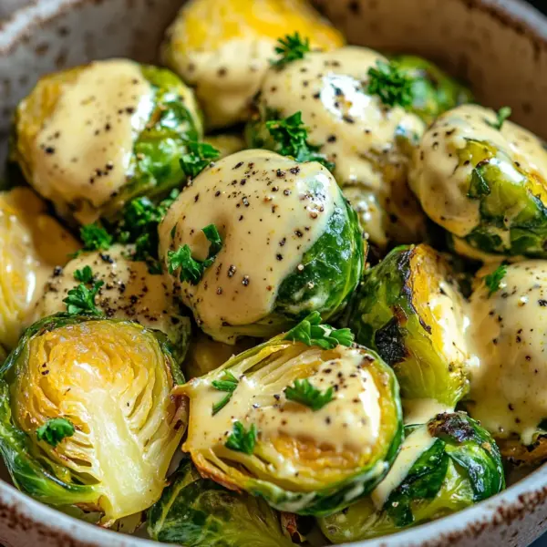 Rosenkohl in Frischkäse-Senfsauce
