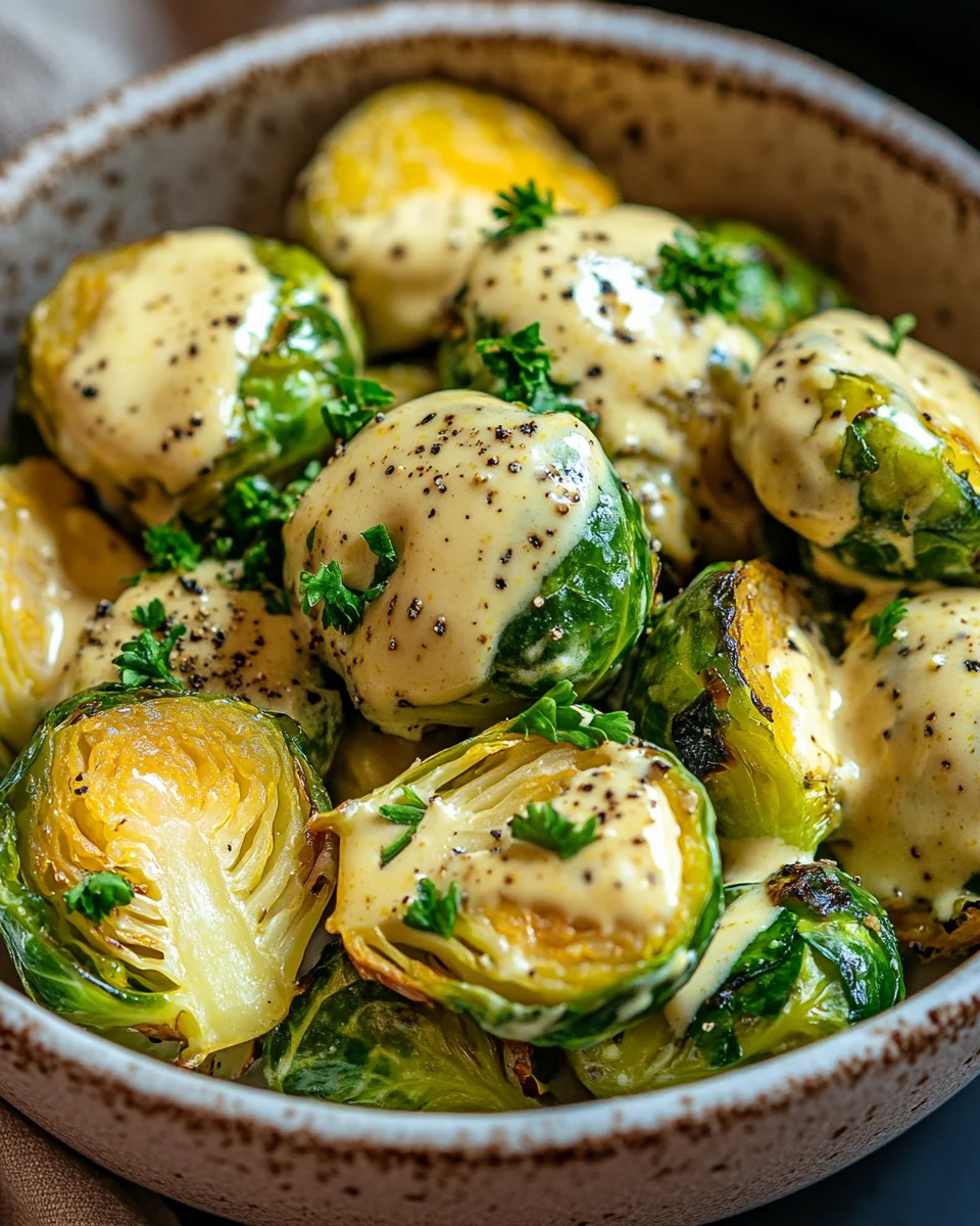 Rosenkohl in Frischk&auml;se-Senfsauce