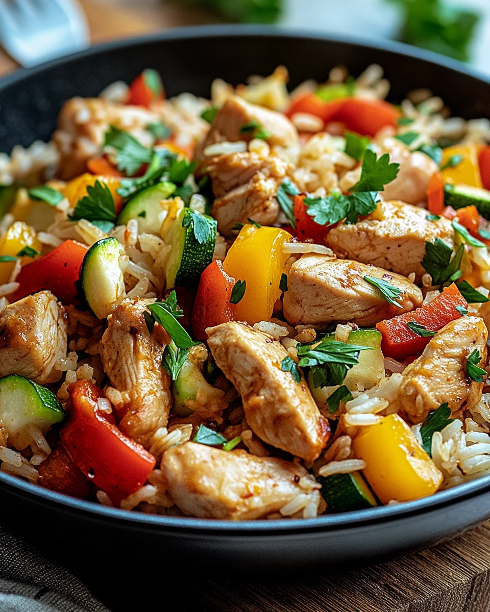 Schnelle Reispfanne mit Hühnchen 19 Schnelle