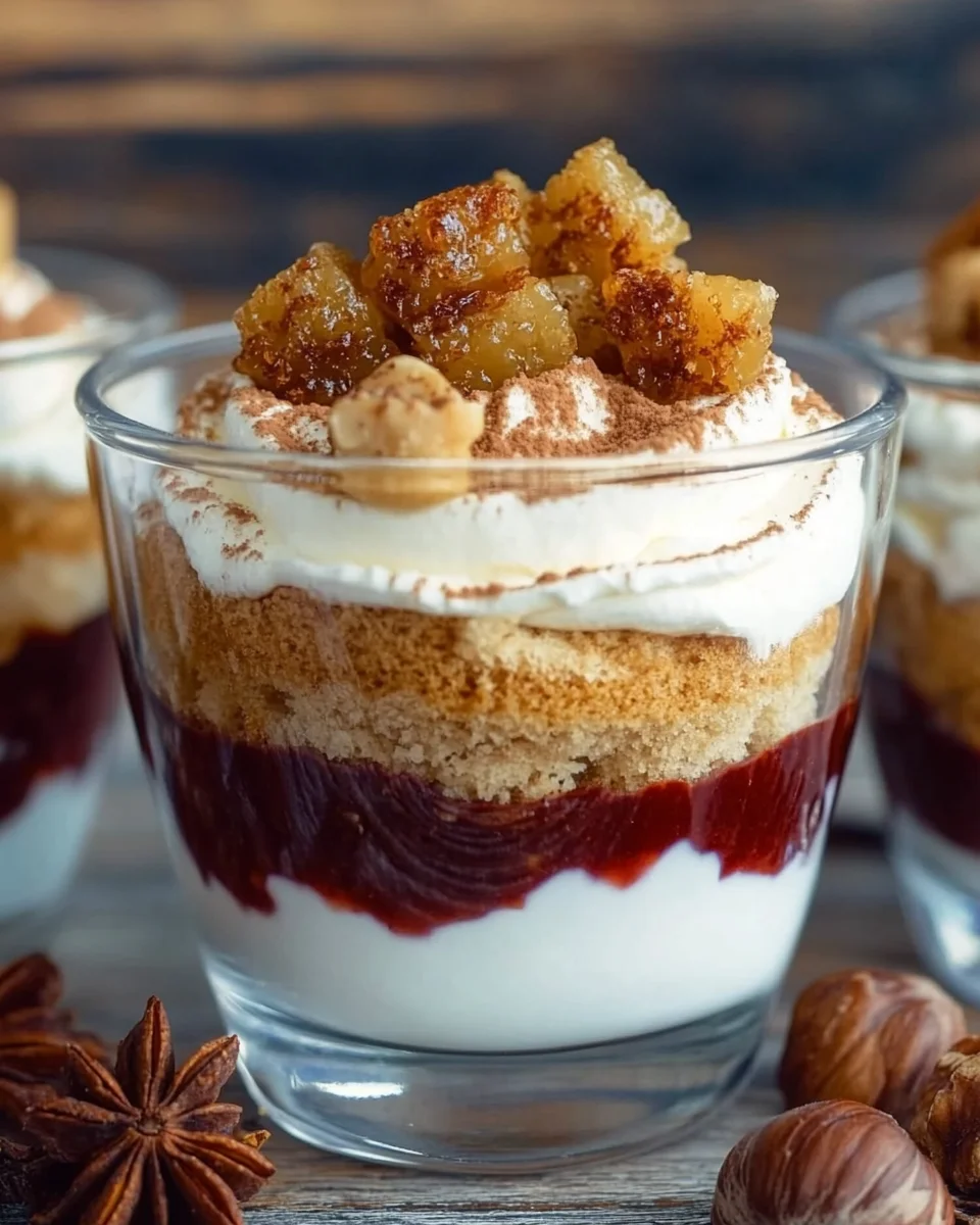Spekulatius Tiramisu mit Gewürzkirschen - Dessert im Glas 19 Spekulatius