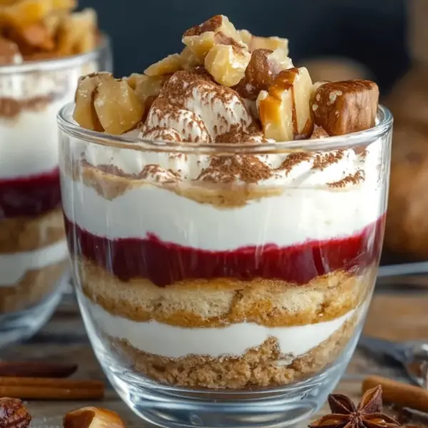 Spekulatius Tiramisu mit Gewürzkirschen - Dessert im Glas