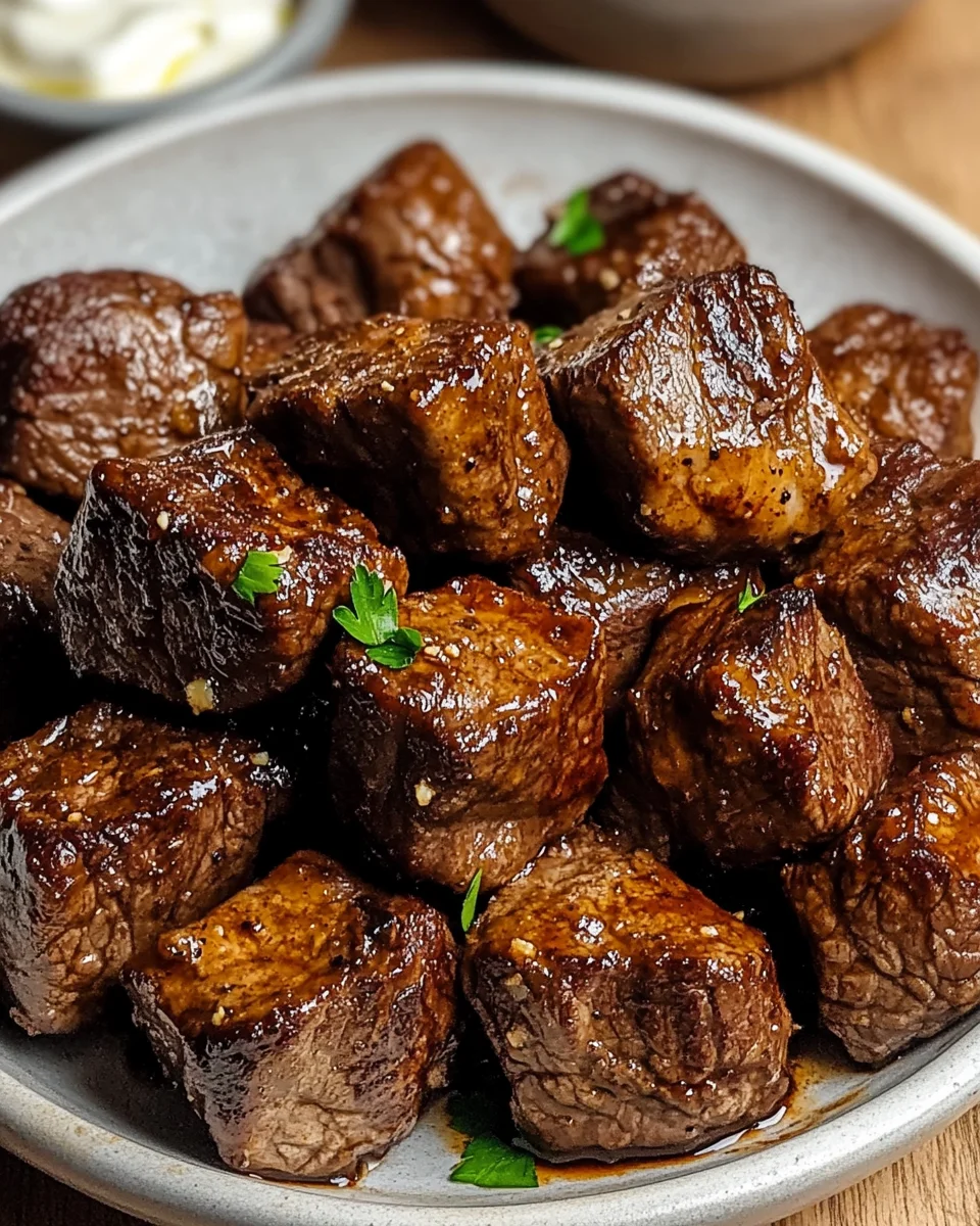 Steak-Häppchen aus der Heißluftfritteuse 19 Steak-Häppchen