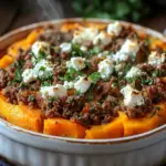 S&uuml;&szlig;kartoffel-Hackfleisch-Auflauf mit Feta