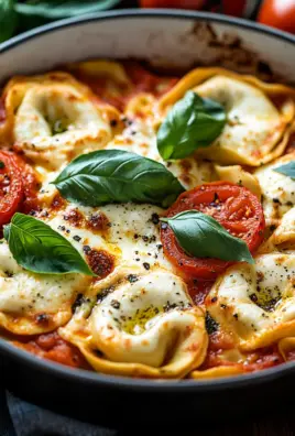 Tortellini-Auflauf mit Tomaten und Mozzarella