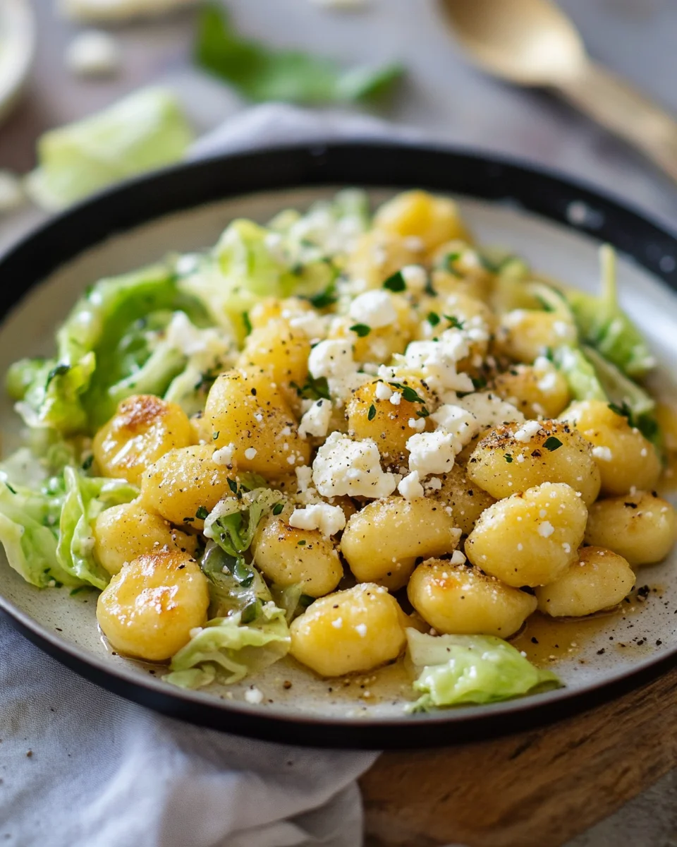 Vegetarische Gnocchi Pfanne mit Spitzkohl