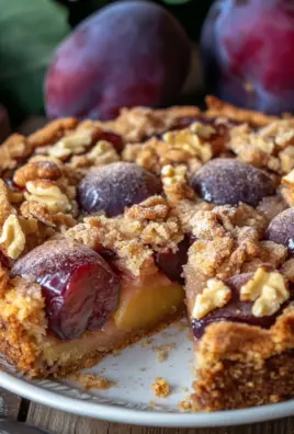 Walnuss-Zwetschgenkuchen mit Zimt-Streuseln