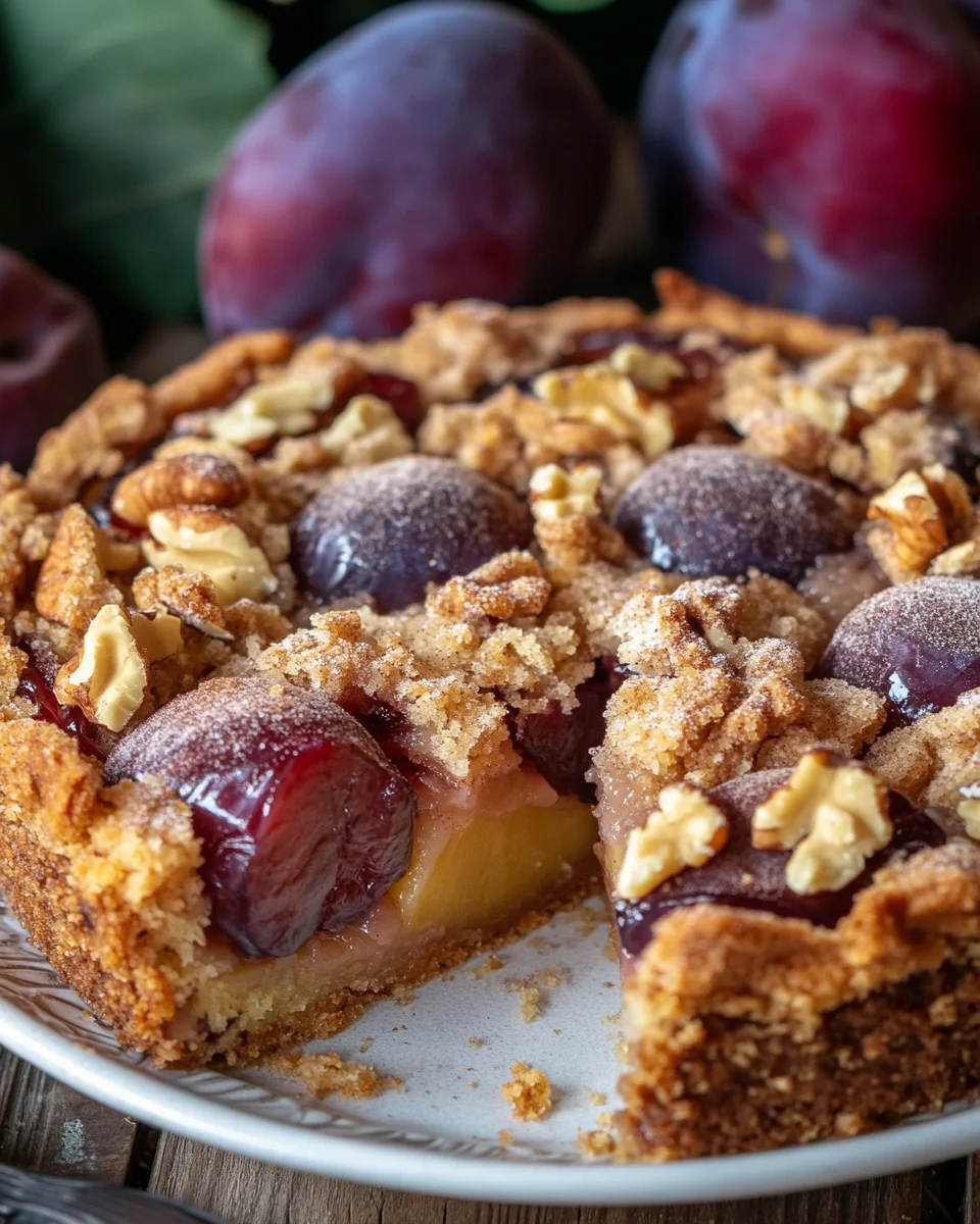 Walnuss-Zwetschgenkuchen mit Zimt-Streuseln 21 Walnuss-Zwetschgenkuchen mit Zimt-Streuseln