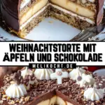 Weihnachtstorte mit Äpfeln und Schokolade 19 Pinterest Hidden Image
