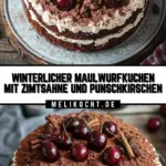 Winterlicher Maulwurfkuchen mit Zimtsahne und Punschkirschen 19 Pinterest Hidden Image