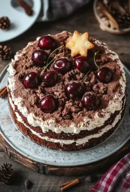 Winterlicher Maulwurfkuchen mit Zimtsahne und Punschkirschen 35 Winterlicher Maulwurfkuchen mit Zimtsahne und Punschkirschen