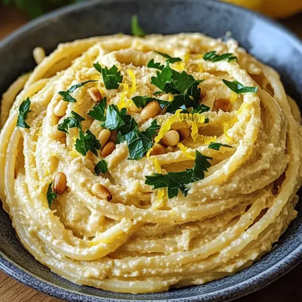 Zitronige Hummus-Pasta